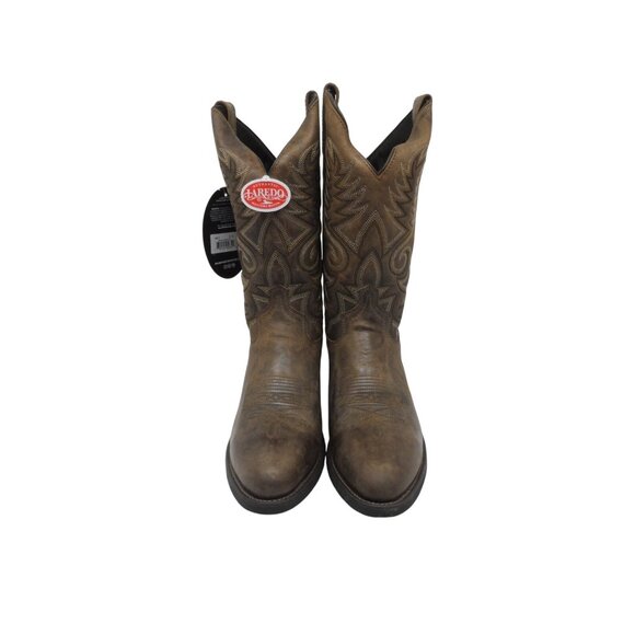 Laredo Men's 10" Cowboy Pointed Toe Leather Western Boots 68388 Brown Size 9D - Picture 3 of 9